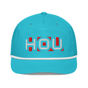 HOU - Golf Cap - Turquoise - Premium Embroidered