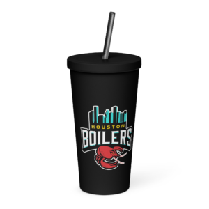 Houston Boilers Insulated tumbler with straw