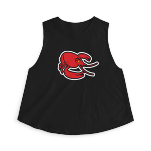Iconic Crawfish - Sleeveless Crop Top - Black