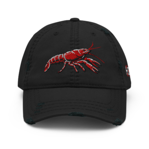 LIVE Crawfish Distressed Dad Hat - Premium Embroidery